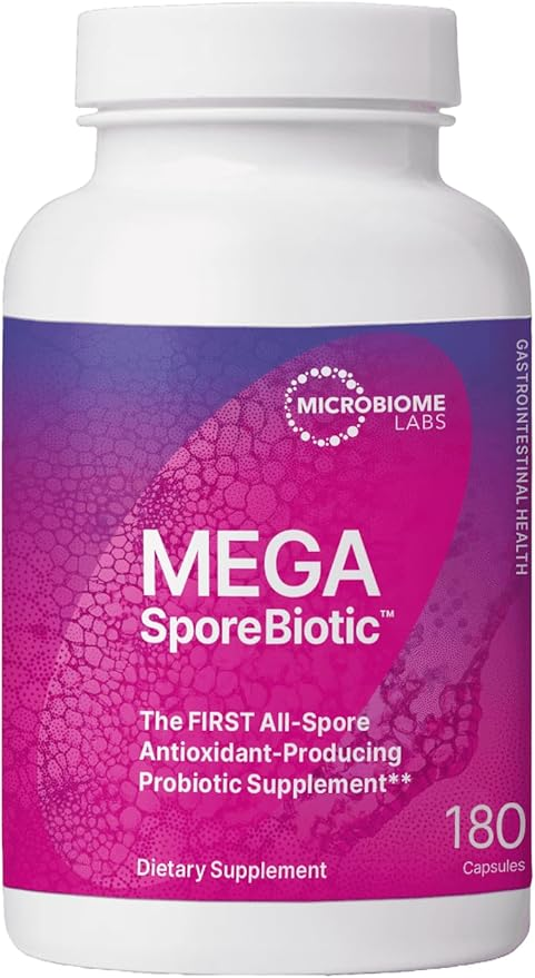 Microbiome Labs MegaSporeBiotic Probiotics for Digestive Health (180 Capsules)